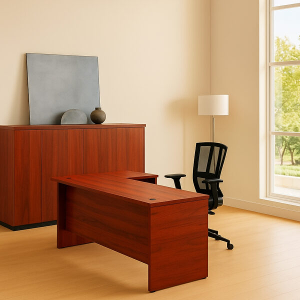 Modern L-Shaped Wooden Office Desk #39