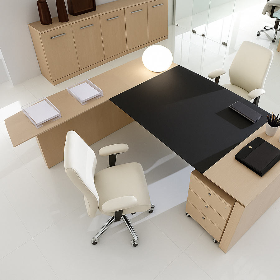 Modern L-Shaped Executive Office Desk #32