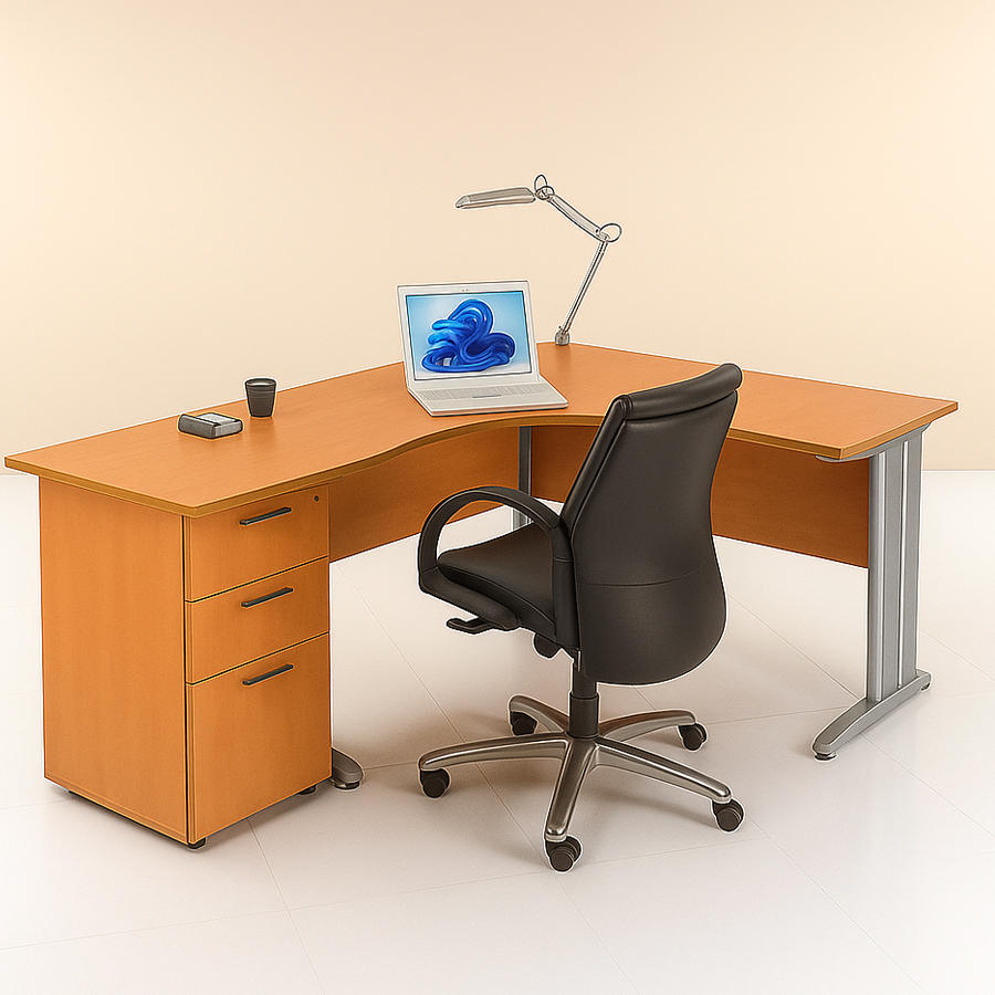 Modern L-Shaped Office Workstation #23