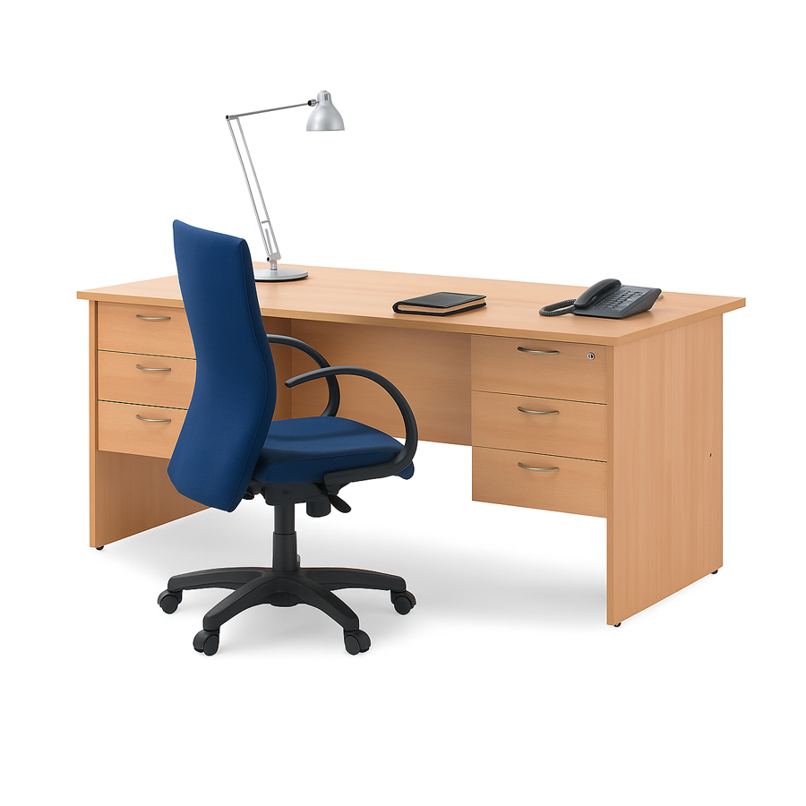 Single Office Desk with Dual Drawer Units #16