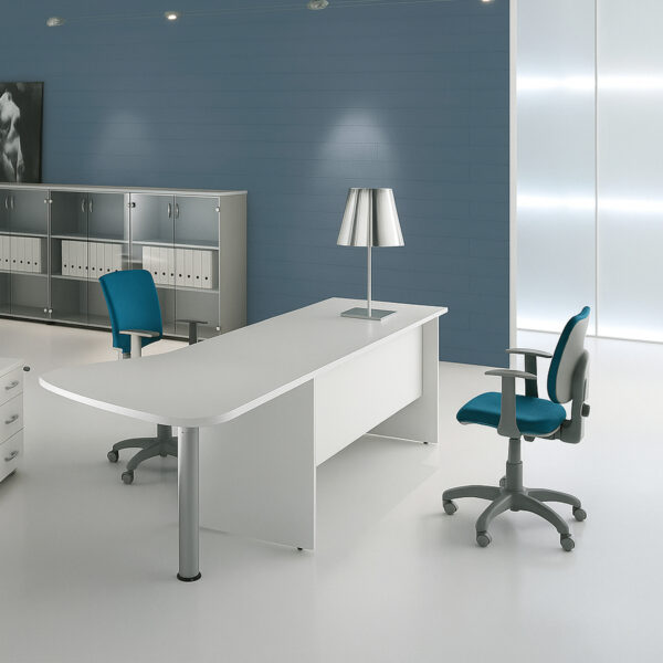 Modern White Executive Desk #9