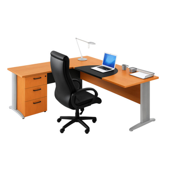 L-Shaped Office Desk with Drawer #5