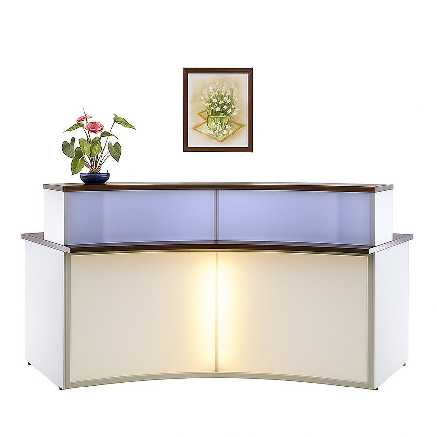 Illuminated Curved Reception Desk #10