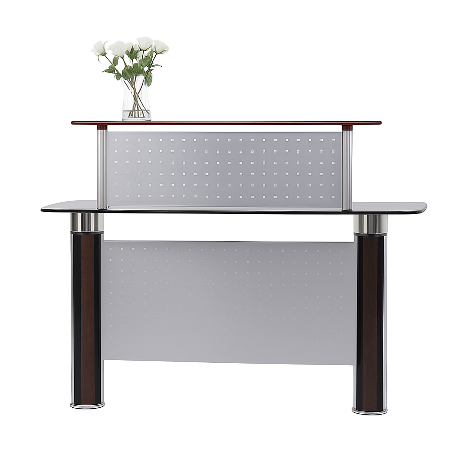 Compact Metal Reception Desk #6