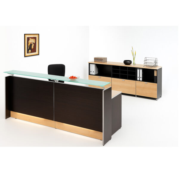 Glass-Top Reception Desk #14