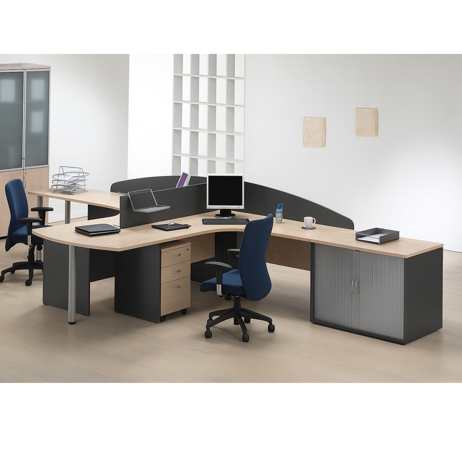 3-Seater Modular Executive Workstation #48