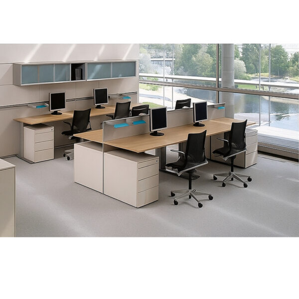 6-Person Linear Workstation Desk #42