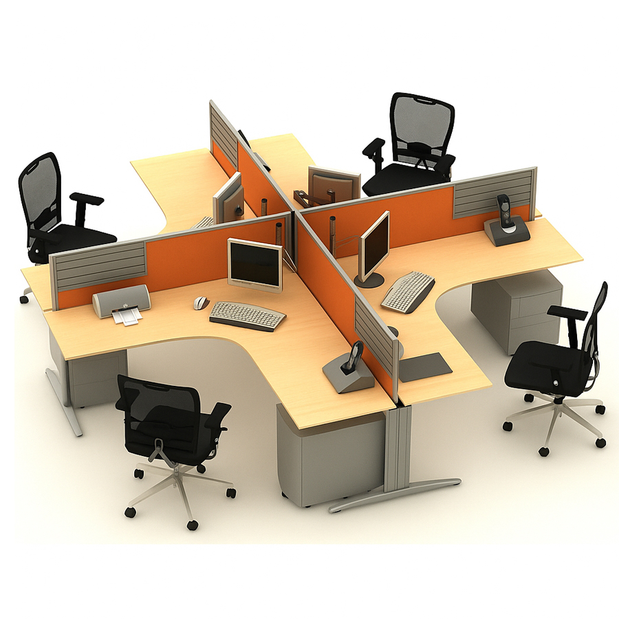 Ergonomic Cluster Workstation #73