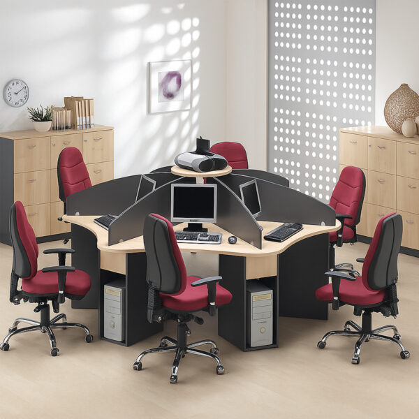 6-Seater Modular Workstation Cluster #56