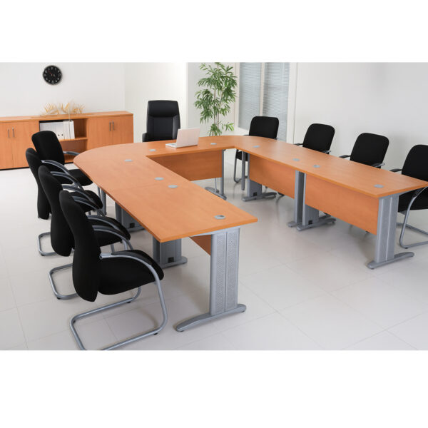 Wooden Meeting Table with Metal Legs #19