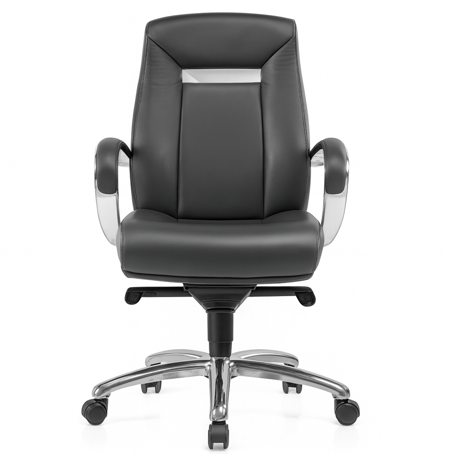 Mid-Back Leather Office Chair #3