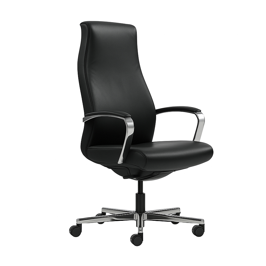 Executive Black Leather Office Chair #80